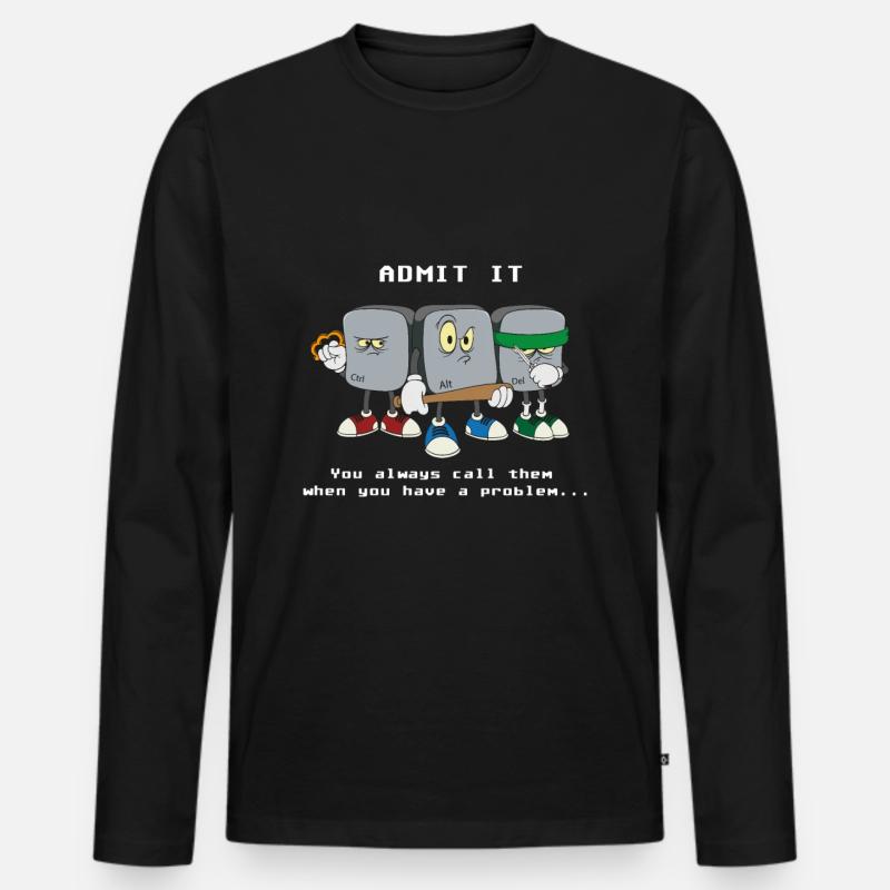 Informatiker Programmierer Strg Alt Entf Computer Männer Premium Bio Langarmshirt