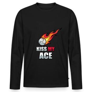 Volleyball Setter Motif Volleyball Team - Men's Premium Organic Long Sleeve Shirt - black - Front - Nico (187cm)