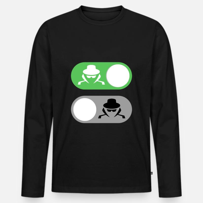 Cybersecurity Motiv White Hat Hacker - Männer Premium Bio Langarmshirt - Schwarz