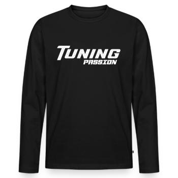 Tuning - Men's Premium Organic Long Sleeve Shirt - black - Front - Nico (187cm)