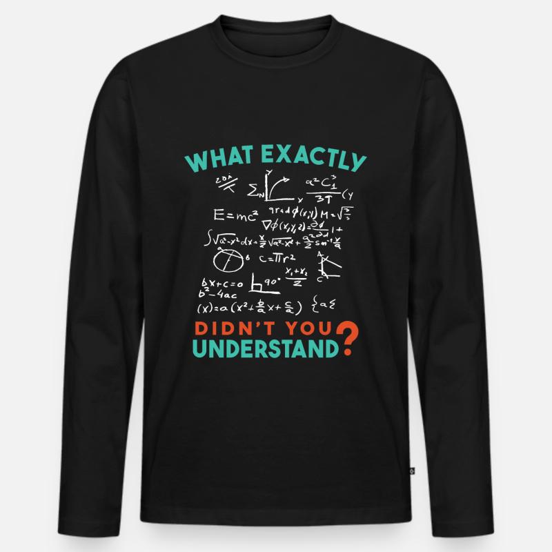 Physik Mathe Formel Scherz - Männer Premium Bio Langarmshirt - Schwarz