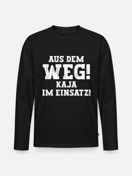 Kaja Lustiger Spruch Vorname Name Kaja - Männer Premium Bio Langarmshirt - Schwarz