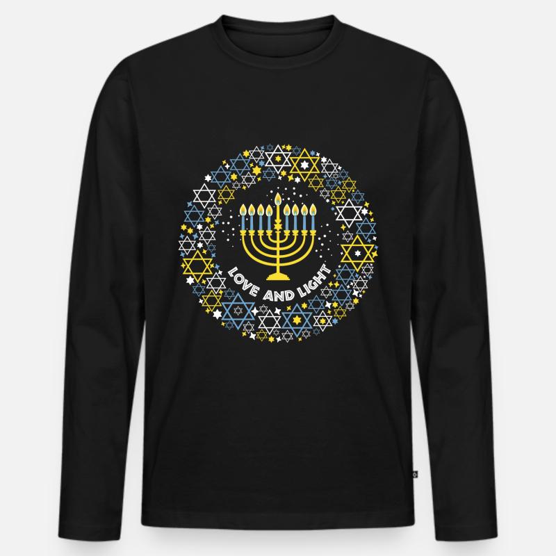 Israel Spruche Flagge Geschenkidee - Männer Premium Bio Langarmshirt - Schwarz