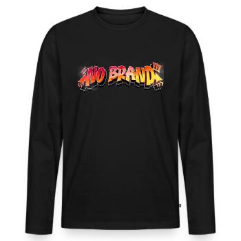 Pas de marque - Graffiti - T-shirt manches longues Premium bio Homme - noir - Devant - Nico (187cm)