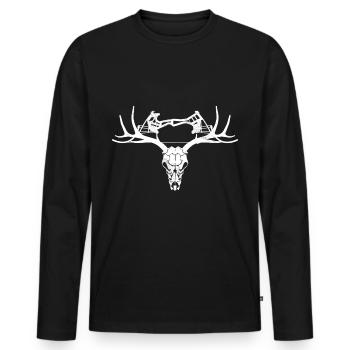 Bow Hunter Hunter Arrow Bow Hunting Gift - Men's Premium Organic Long Sleeve Shirt - black - Front - Nico (187cm)
