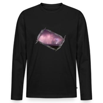 thunderstorm - Men's Premium Organic Long Sleeve Shirt - black - Front - Nico (187cm)