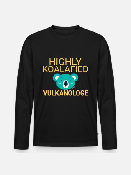 Volcanologist Koalafied Volcanology - Men's Premium Organic Long Sleeve Shirt - black