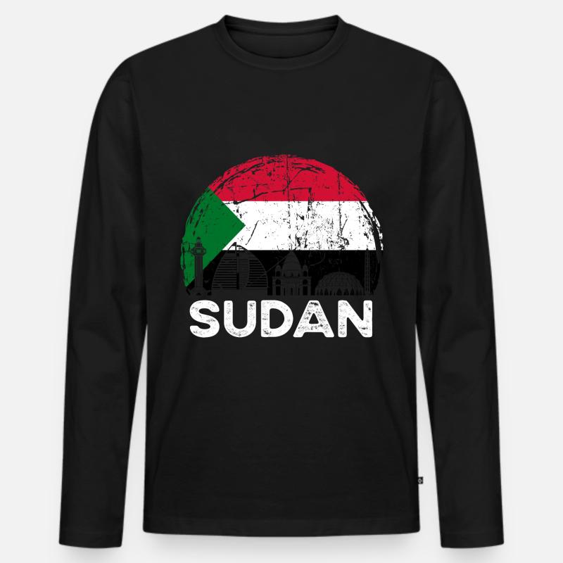 Sudan Afrika Geschenkidee - Männer Premium Bio Langarmshirt - Schwarz