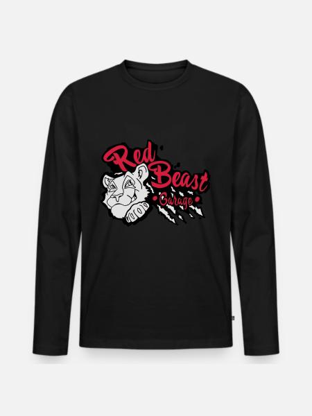 Red Beast Garage - T-shirt manches longues Premium bio Homme - noir