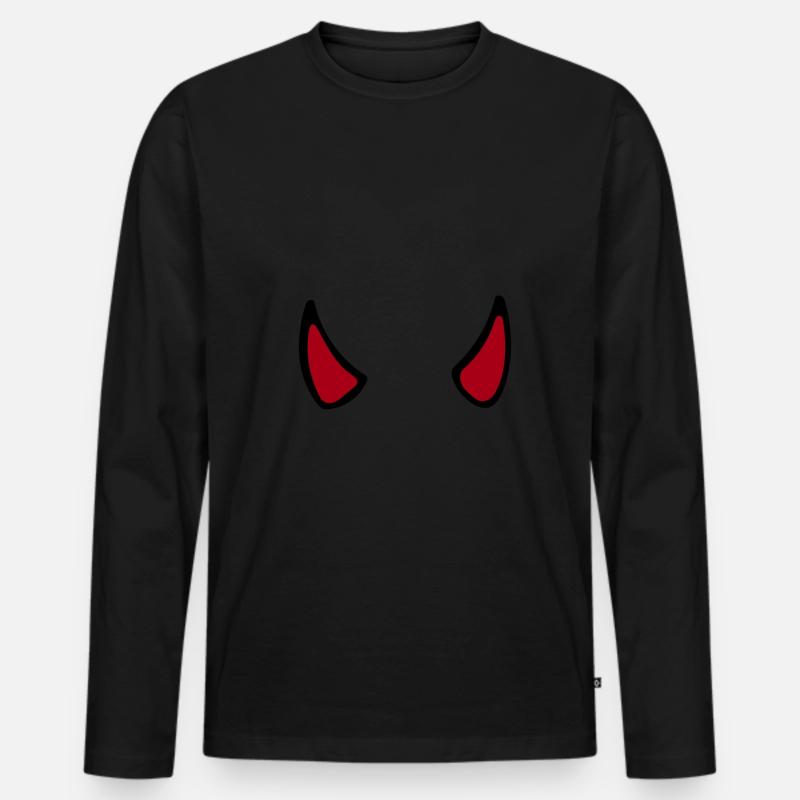 Teufel - Männer Premium Bio Langarmshirt - Schwarz