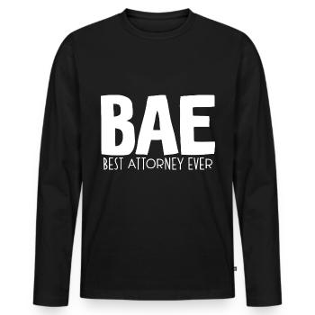 Bae Best Attorney Ever - T-shirt manches longues Premium bio Homme - noir - Devant - Nico (187cm)