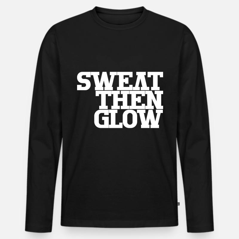 Sweat Then Glow 4 - Männer Premium Bio Langarmshirt - Schwarz