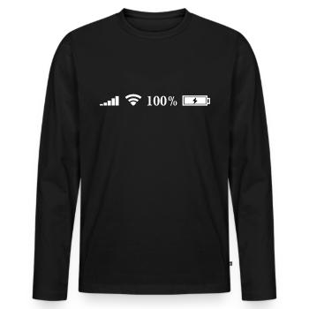 Symbols - Men's Premium Organic Long Sleeve Shirt - black - Front - Nico (187cm)