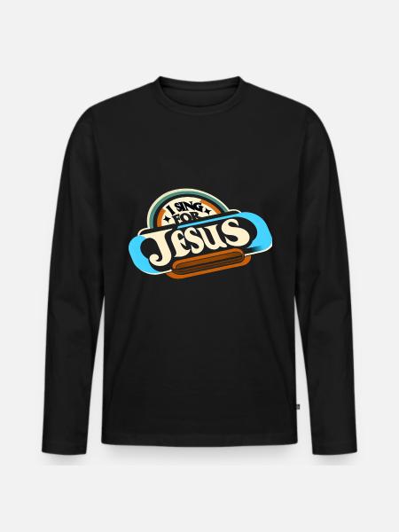 Je chante pour Jésus 7 - T-shirt manches longues Premium bio Homme - noir