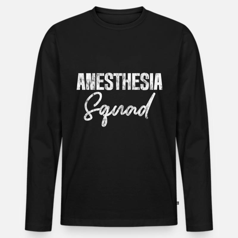Anesthesia Squad 3 - Männer Premium Bio Langarmshirt - Schwarz