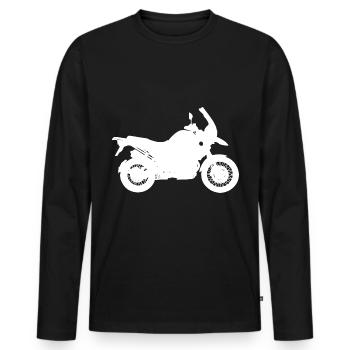 Moto Lifestyle / Moto / Moto motard - T-shirt manches longues Premium bio Homme - noir - Devant - Nico (187cm)