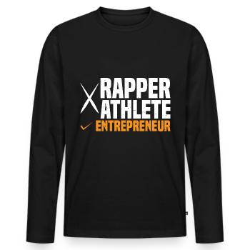Rapper Athlete Entrepreneur 58 - Men's Premium Organic Long Sleeve Shirt - black - Front - Nico (187cm)