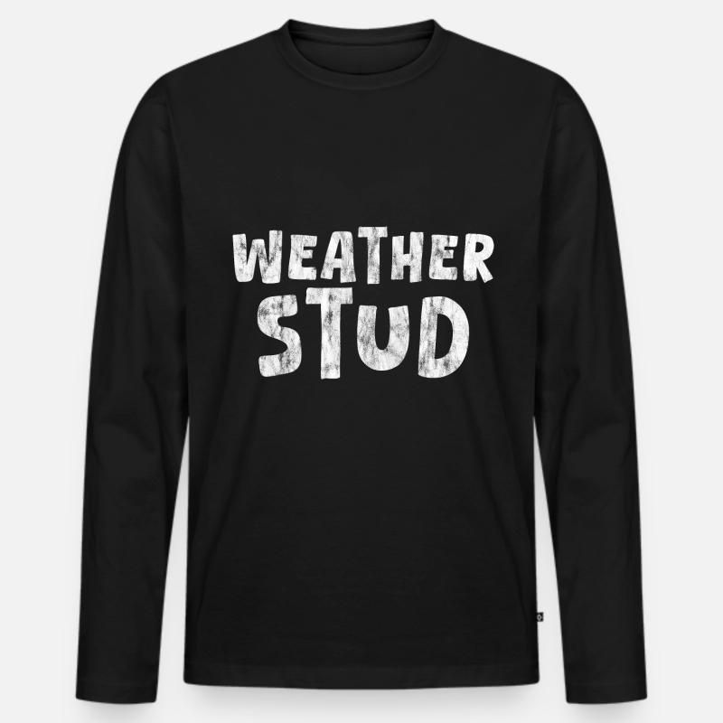Weather Stud 3 - Männer Premium Bio Langarmshirt - Schwarz