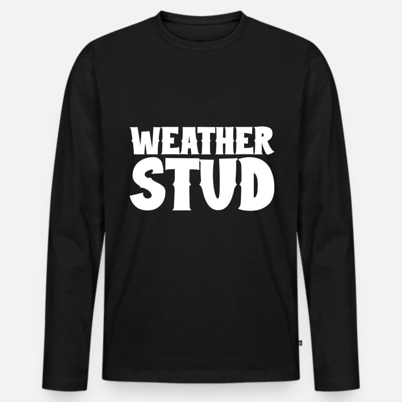 Weather Stud - Männer Premium Bio Langarmshirt - Schwarz