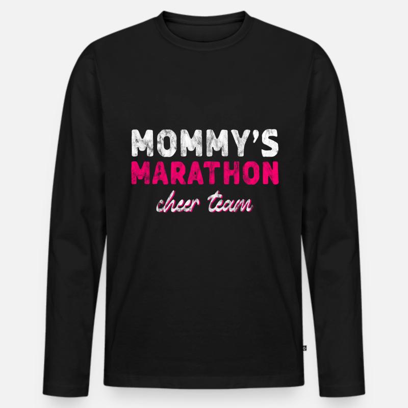 Mommy's Marathon Cheer Team 3 - Männer Premium Bio Langarmshirt - Schwarz