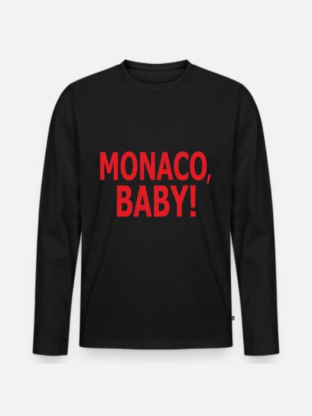 Monaco, bébé! - T-shirt manches longues Premium bio Homme - noir