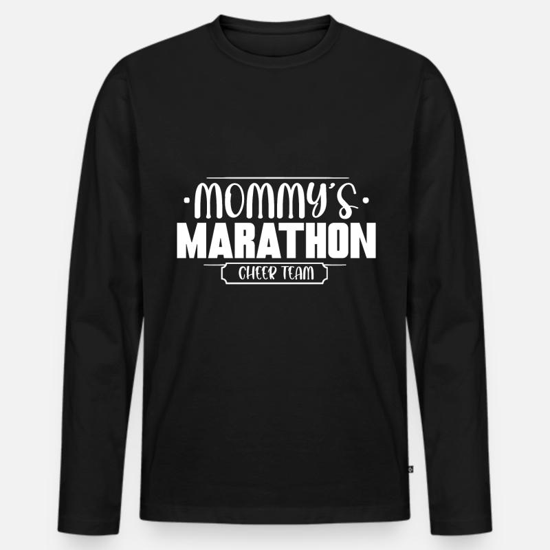 Mommy's Marathon Cheer Team 4 - Männer Premium Bio Langarmshirt - Schwarz