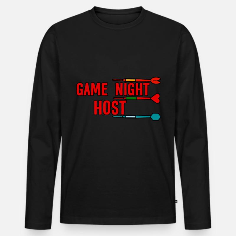 Game Night Host 3 - Männer Premium Bio Langarmshirt - Schwarz