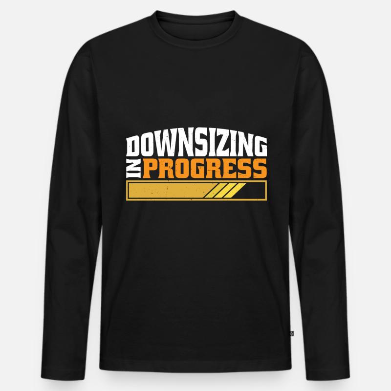 Downsizing In Progress 25 - Männer Premium Bio Langarmshirt - Schwarz