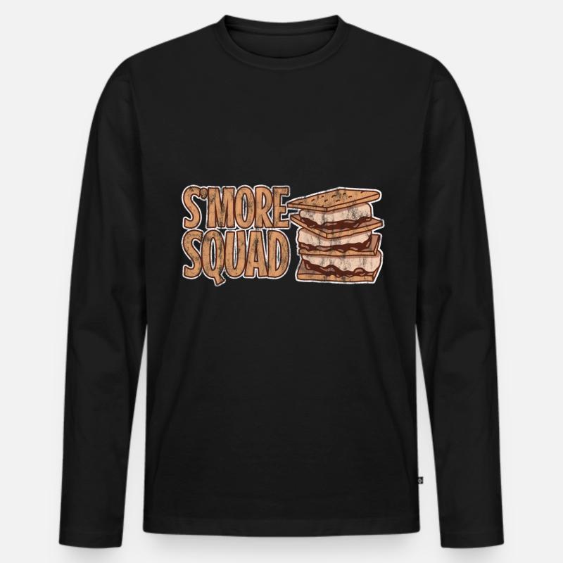 S'more Squad 3 - Männer Premium Bio Langarmshirt - Schwarz