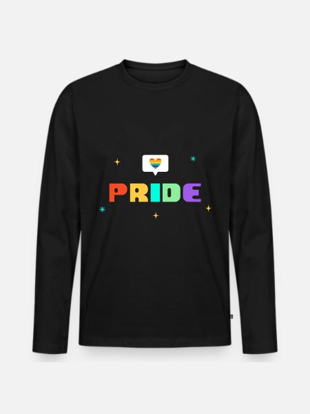 PRIDE Emoji - Men's Premium Organic Long Sleeve Shirt - black