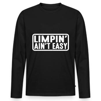 Limpin' Ain't Easy 23 - Men's Premium Organic Long Sleeve Shirt - black - Front - Nico (187cm)