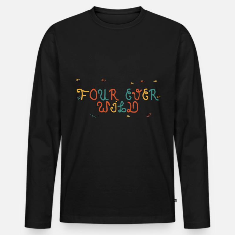 Four Ever Wild 25 - Männer Premium Bio Langarmshirt - Schwarz