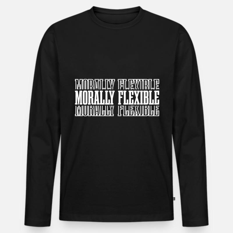 Morally Flexible 8 - Männer Premium Bio Langarmshirt - Schwarz
