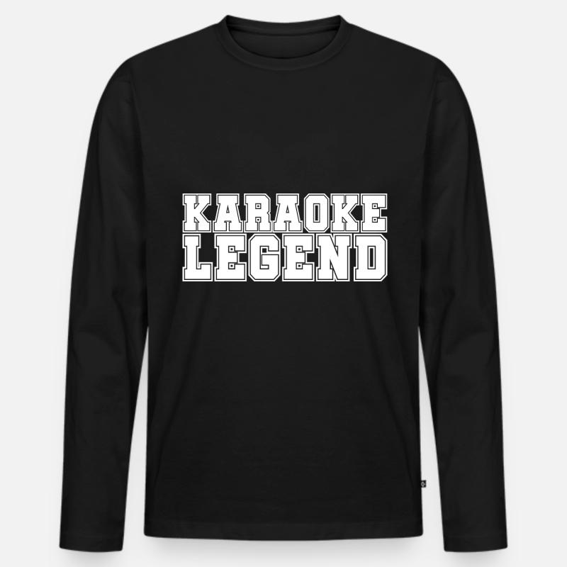 Karaoke Legend - Männer Premium Bio Langarmshirt - Schwarz