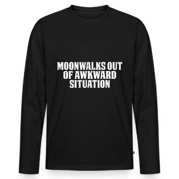 Moonwalks Hors de la situation embarrassante 3 - T-shirt manches longues Premium bio Homme - noir - Devant - Nico (187cm)
