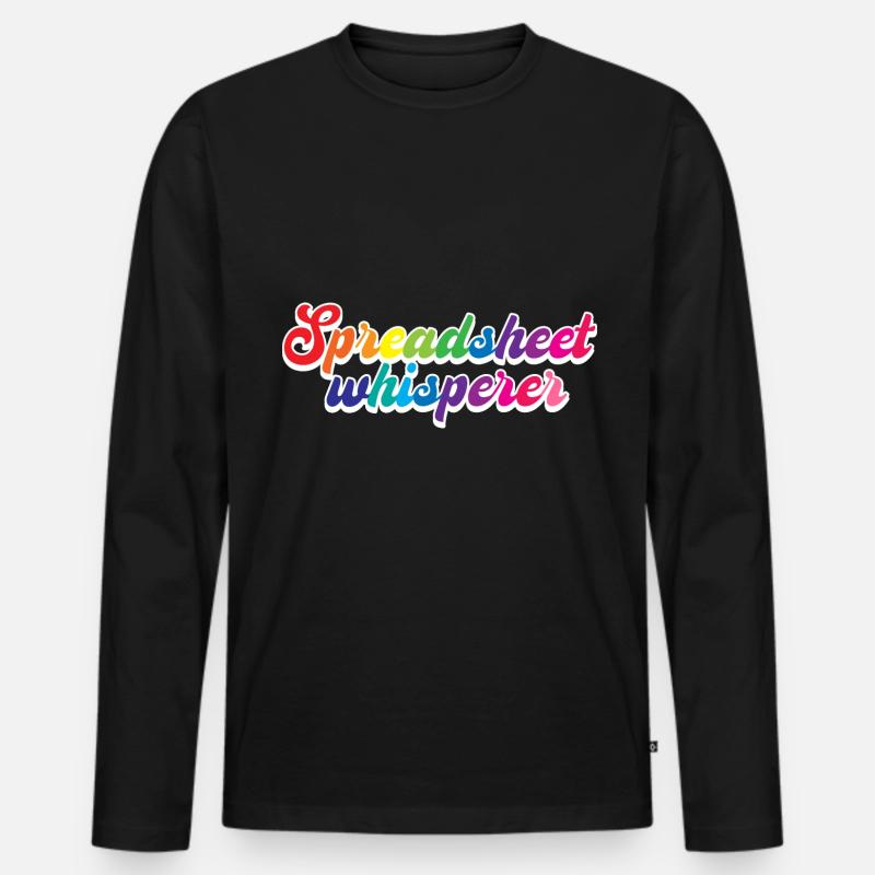 Spreadsheet Whisperer - Männer Premium Bio Langarmshirt - Schwarz