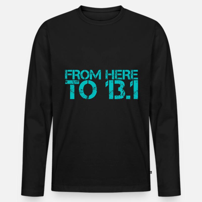 From Here To 13.1 3 - Männer Premium Bio Langarmshirt - Schwarz