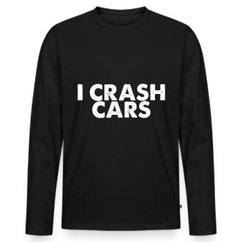 I Crash Cars 3 - Men's Premium Organic Long Sleeve Shirt - black - Front - Nico (187cm)