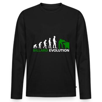 Evolution Billard Snooker Billardkugel Geschenk - Männer Premium Bio Langarmshirt - Schwarz - Vorne - Nico (187cm)