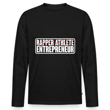 Rapper Athlete Entrepreneur 27 - Männer Premium Bio Langarmshirt - Schwarz - Vorne - Nico (187cm)