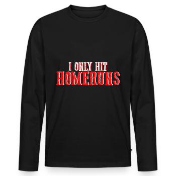 Je n’ai frappé que des homeruns 2 - T-shirt manches longues Premium bio Homme - noir - Devant - Nico (187cm)