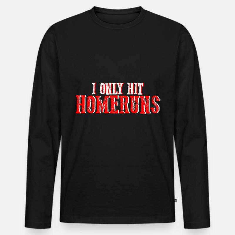 I Only Hit Homeruns 2 - Männer Premium Bio Langarmshirt - Schwarz