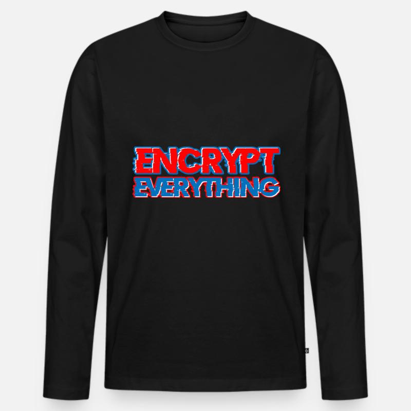 Encrypt Everything 5 - Männer Premium Bio Langarmshirt - Schwarz