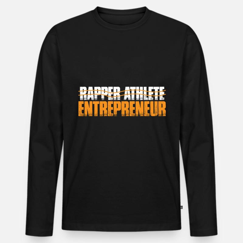 Rapper Athlete Entrepreneur 35 - Männer Premium Bio Langarmshirt - Schwarz