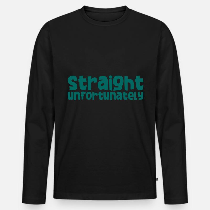 Straight Unfortunately 2 - Männer Premium Bio Langarmshirt - Schwarz