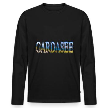 Lake Garda Italy - Men's Premium Organic Long Sleeve Shirt - black - Front - Nico (187cm)