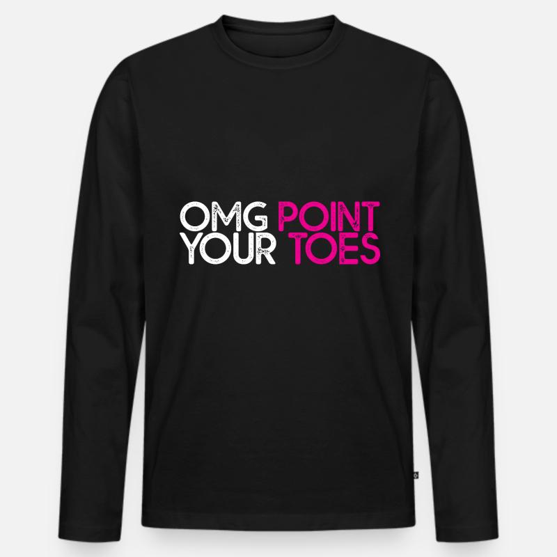 Omg Point Your Toes 7 - Männer Premium Bio Langarmshirt - Schwarz
