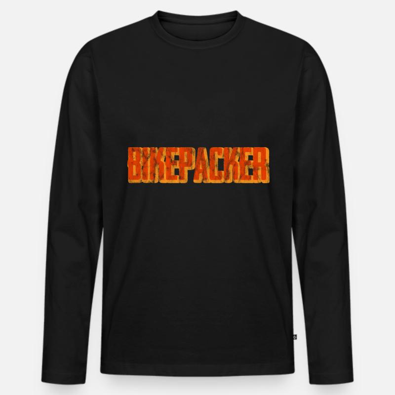 Bikepacker 3 - Männer Premium Bio Langarmshirt - Schwarz