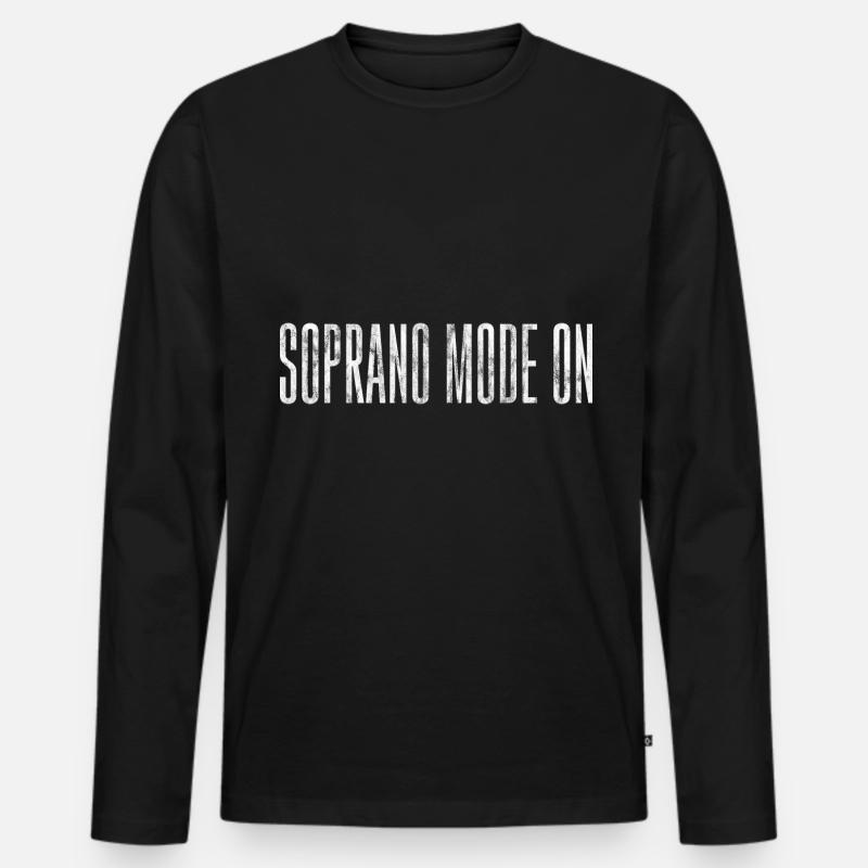 Soprano Mode On 3 - Männer Premium Bio Langarmshirt - Schwarz