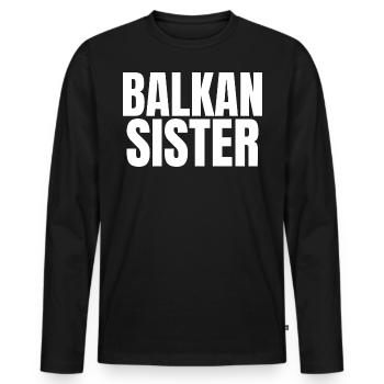 Balkan Hrvatska Apc Balkan Jebiga Hrvatska Croates - T-shirt manches longues Premium bio Homme - noir - Devant - Nico (187cm)